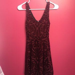 Aqua Red Velvet Dress